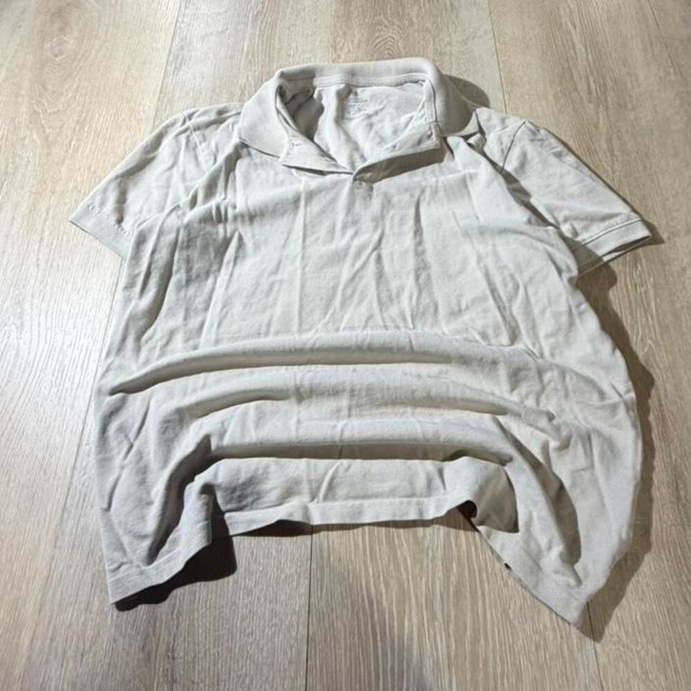 H-m Men's White and Cream Polo-shirts